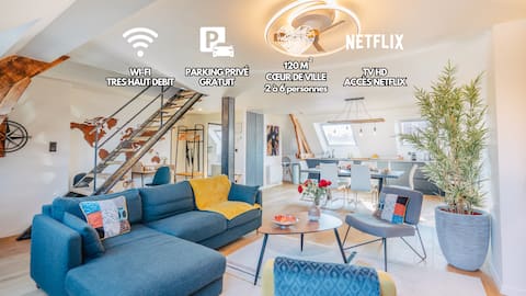 Elegant 120 m²/Facing Cathedral/6 people/free parking