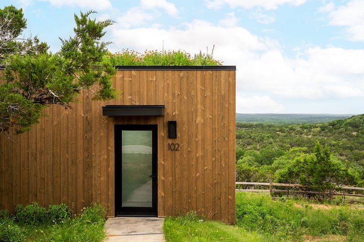 Greenhouse Eco-stay: Pool Hot Tub Living Roof! - Wimberley, TX