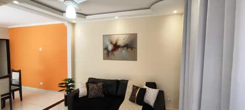 Popular Airbnb listing: Full house, luxury, 3 bedrooms, Air-Cond. Garage in Taubaté