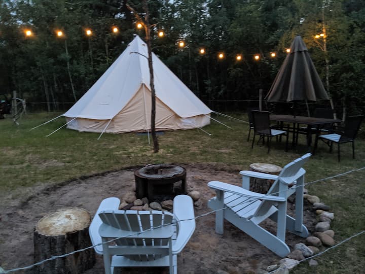 Secluded Meadow Yurtprairie Peaceprivate Getaway - Alberta