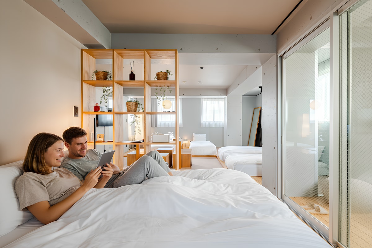 Prostor za drugu spavaću sobu
Osiguran je jedan bračni krevet (1,6x2). Uz toplo osvjetljenje, veliki TV i prostrani balkon uživat ćete u još većem osjećaju udobnosti i zadovoljstva.