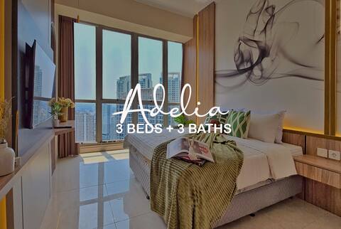 Adelia by SAN | 3BR 3BATH LUX Taman Anggrek Malls
