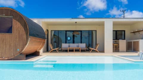 Pool, sauna, jacuzzi | Miyakojima view villa | Group and consecutive night discounts available