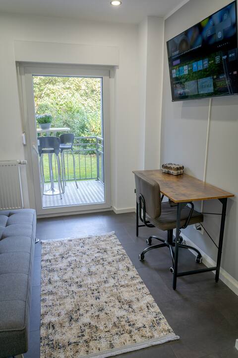 Modern work & stay apartment with balcony