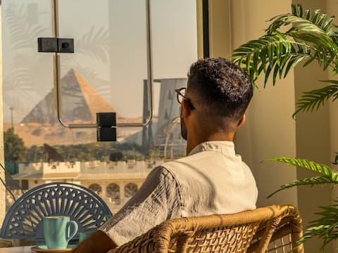 "Fancy Pyramids' Khan: Giza's Gem"