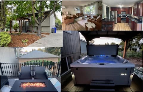 Cozy Garden Hot Tub Getaway