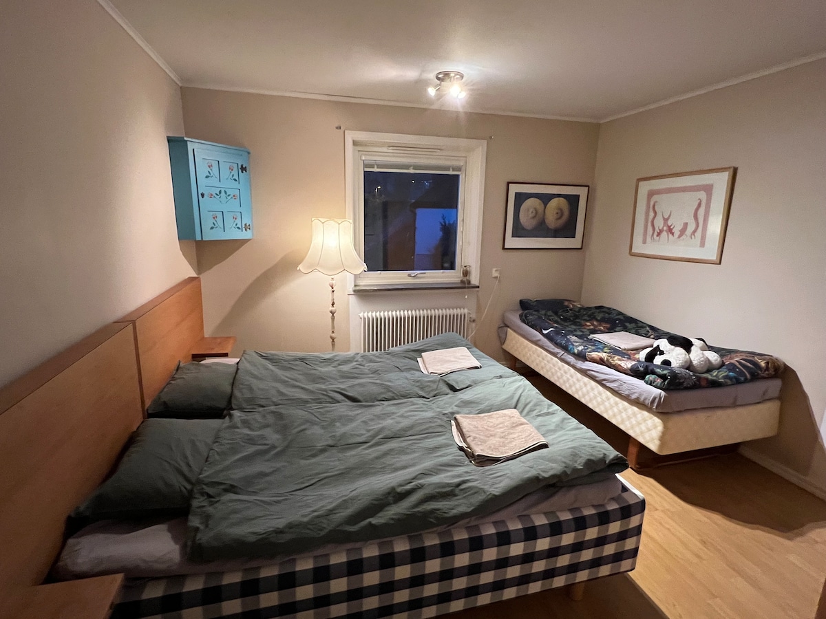 带3张床的卧室（双人床和单人床）