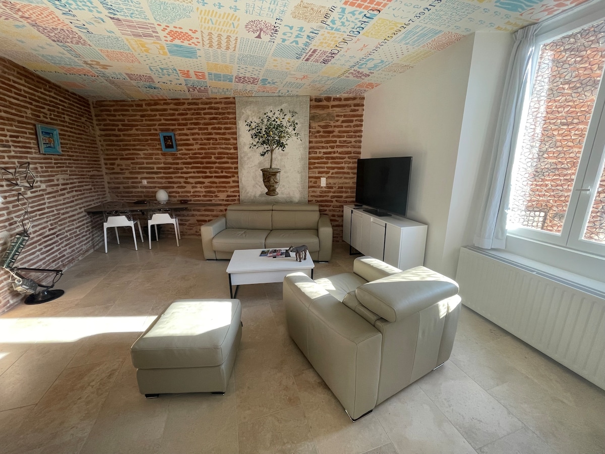 Successful Airbnb property: Beautiful apartment in the historic center, bright, quiet in Cahors