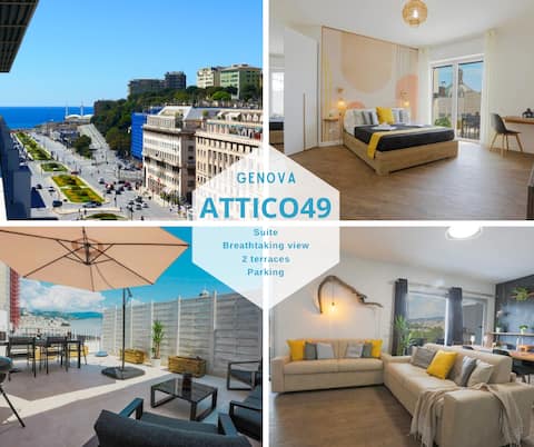 Penthouse 49 terrace with sea view and large parking lot