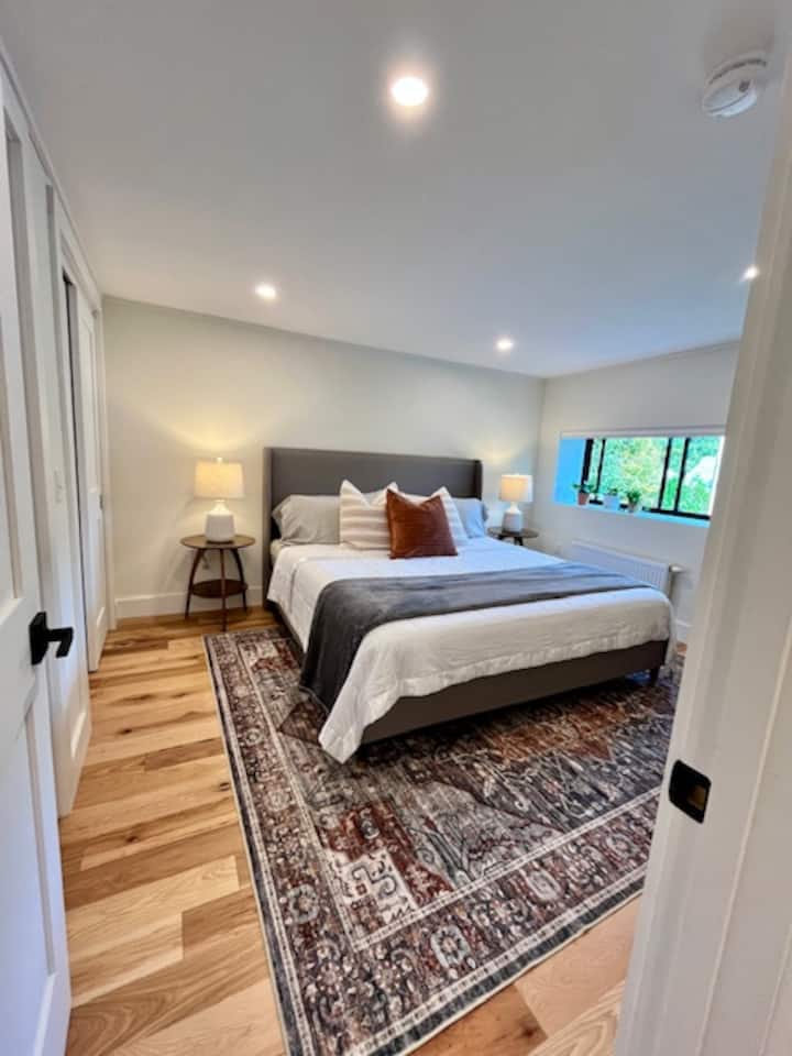 A King Size Bed. 
A view of downtown and the mountains beyond. 
A comfy chair for a quiet reading spot. 
A TV for Netflix binging on a rainy day. 