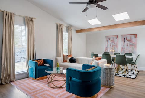 Art Deco 4BR Frisco Retreat | Pool + Firepit Fun