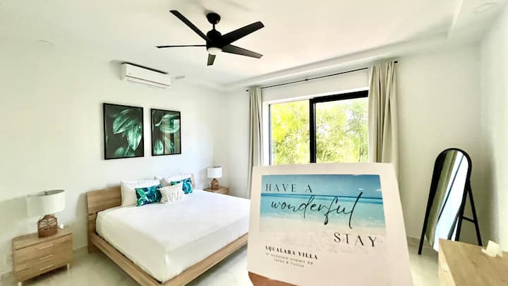 King Bed Bedroom Garden View on ground floor. 