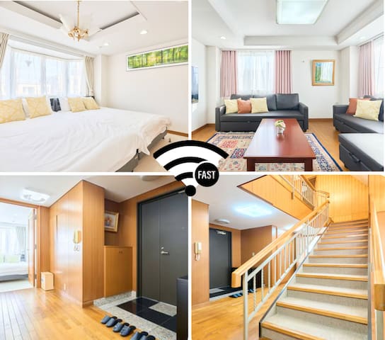 L-140㎡/Maisonette type/Elevator/Max 19pp/Free wifi