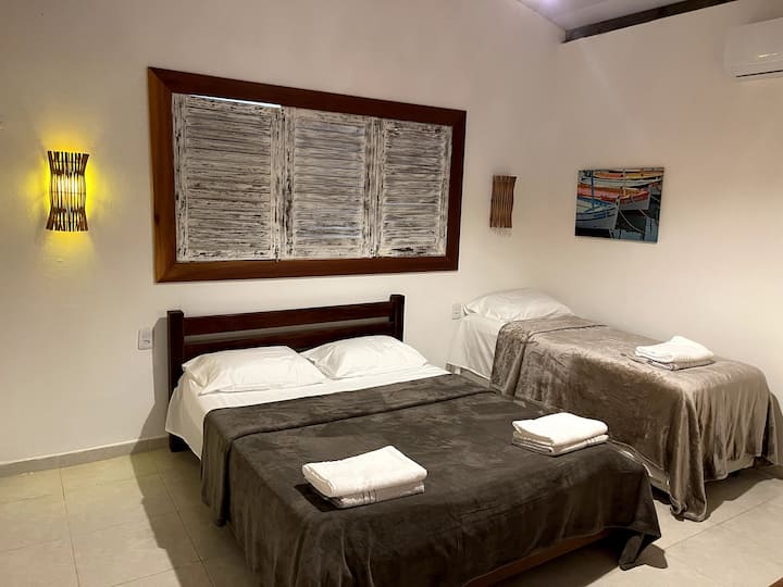 Todas as suítes contam com ar-condicionado modelo split NOVINHOS para você! ☃️