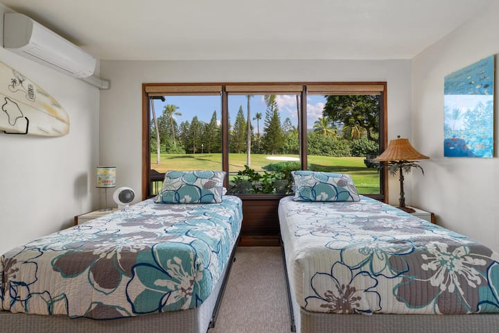 Amplias vistas al golf desde el segundo dormitorio