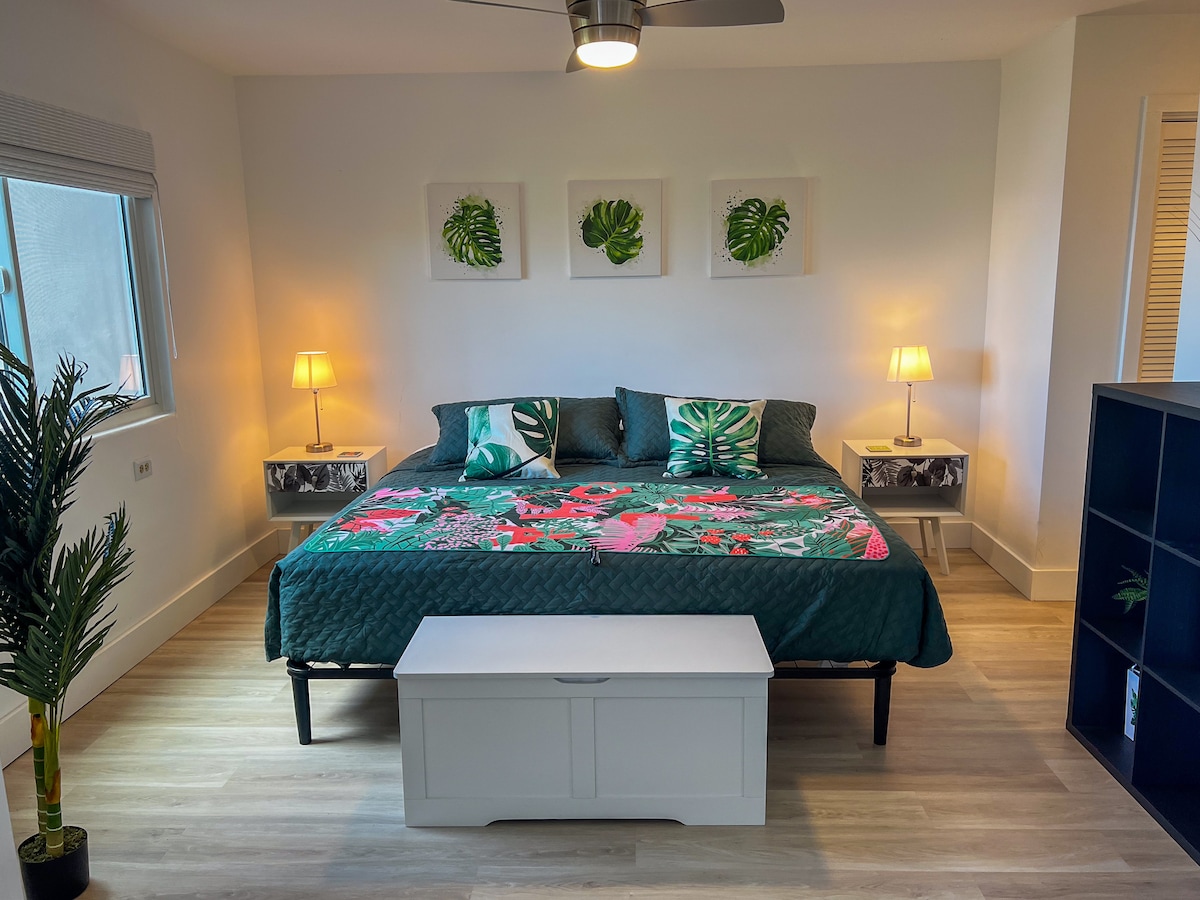 Rest from the day's adventures in the condo's incredibly comfortable, king-sized bed. The nightstands come equipped with outlets for chargers.