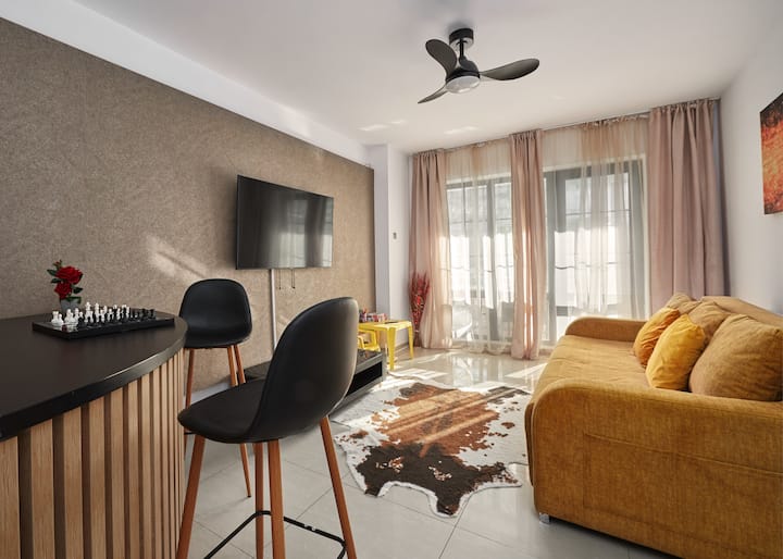 סלון עם ספה נפתחת