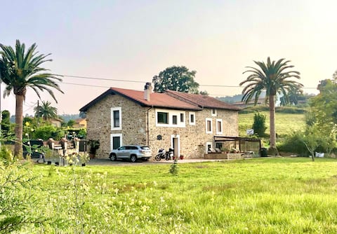 Spotless Stone House 10' from Colunga Beach