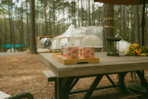 Ultimate Glamping-3Tents,Sauna,2Hot tubs,3Firepits