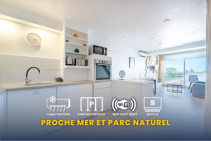 Appart Proche Parc Naturel Et Mer, Parking, Clim - Villeneuve-Loubet
