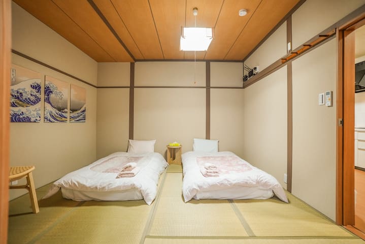 浅草独栋日式别墅，步行浅草寺10分钟，三套卫浴