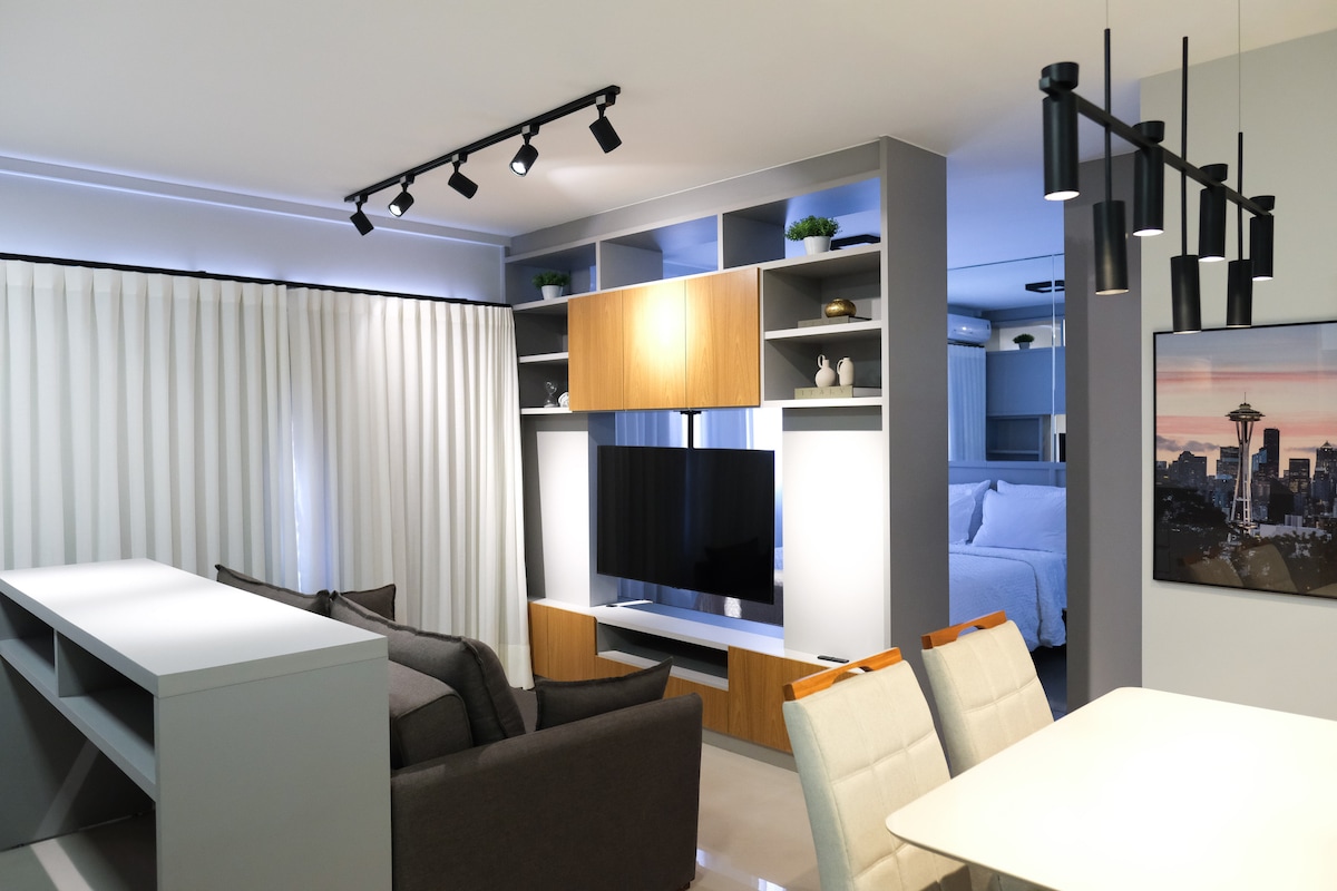 Airbnb em destaque: Modern flat in Setor Bueno • Beautiful view • Pool em Goiânia