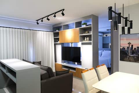 Airbnb em destaque: Modern flat in Setor Bueno • Beautiful view • Pool em Goiânia