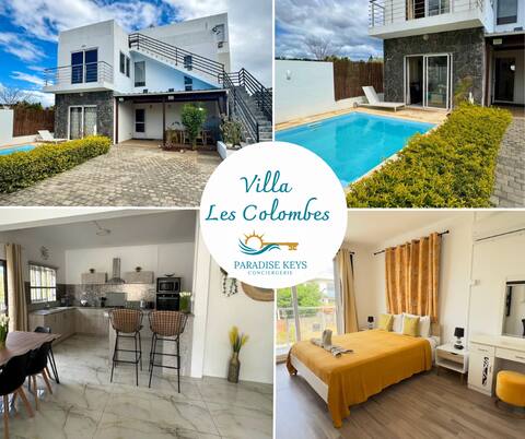 Villa "Les Colombes" near the sea, with pool
