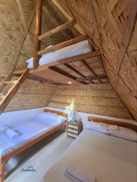 Villa Iluminada aircon huts for up to 6 pax