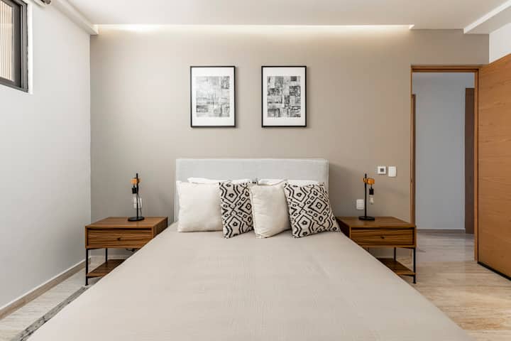 6号卧室-干净的床单，新鲜的空气。