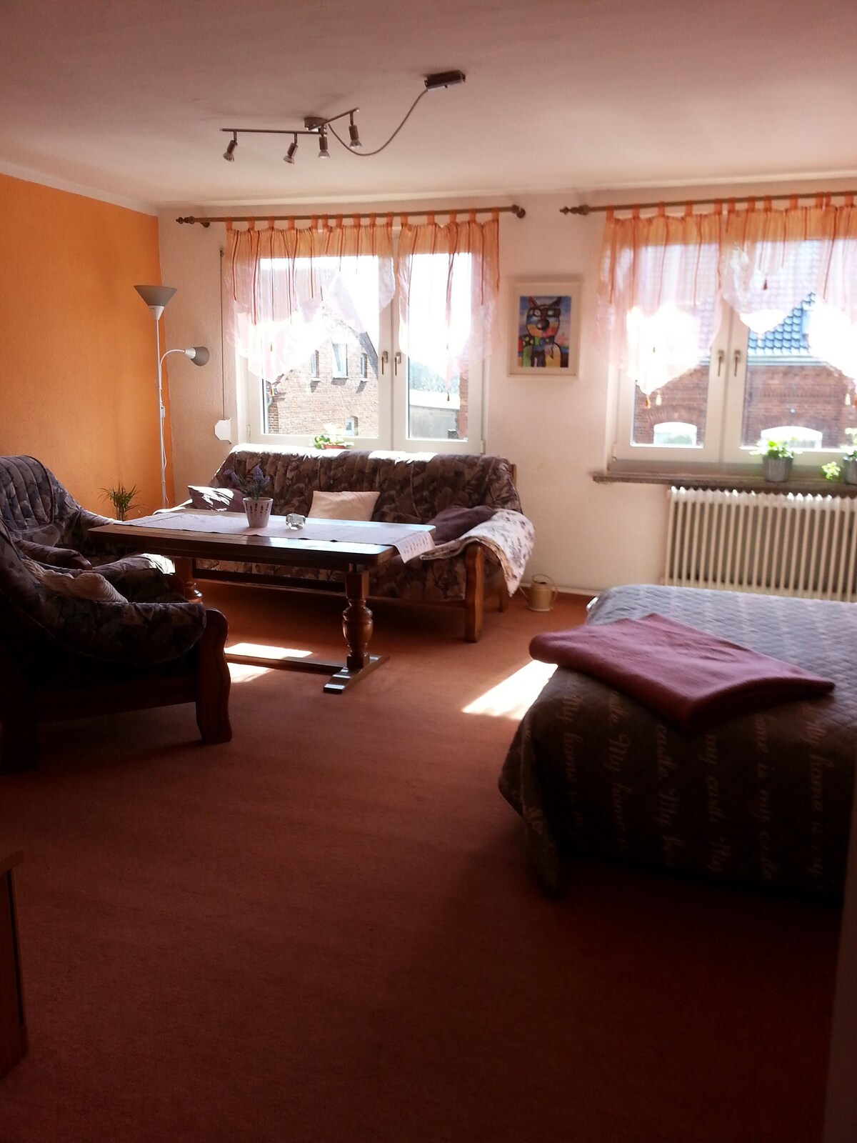 Krehër. Apartament me dhomë ndenjjeje 1 me krevat dopio