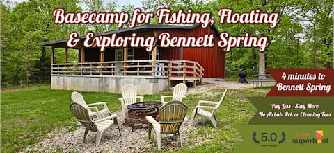 4 min to Bennett Spring • $0 Fees • Dogs Welcome