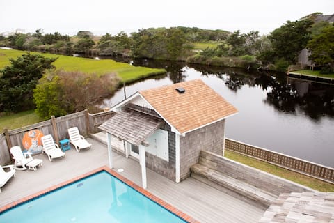 Cottage on Nature Preserve, + pool, dock, 5 beds