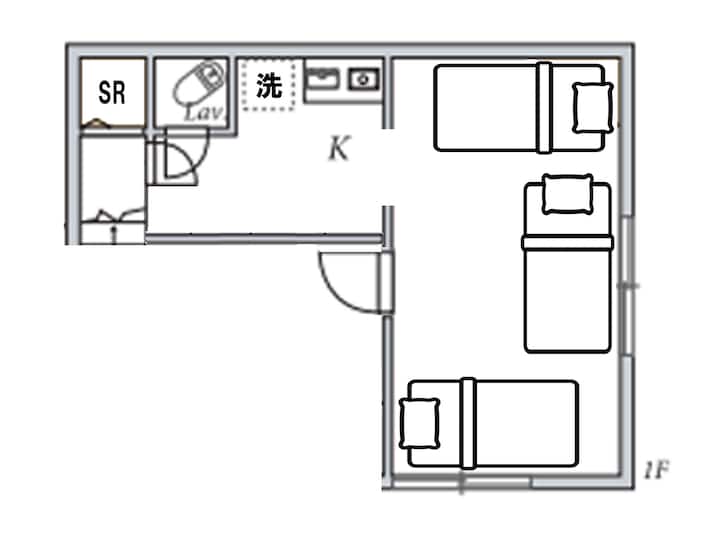 浅草寺旅館/1号室貸し切り/雷門・上野・東京スカイツリー/隅田川 - 上野