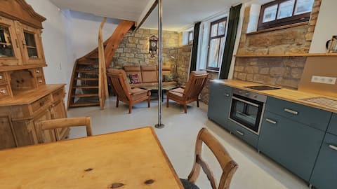 Old bakery, maisonette in the romantic backtyard