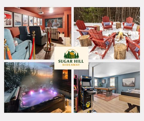 Sugar Hill Hideaway | Theater~Games~Hot Tub~Sauna