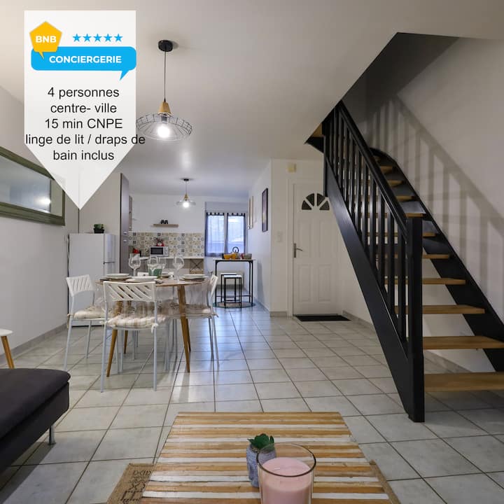 *Duplex Gite Sebari*centre Ville*wi-fi*clim* - Lagnieu