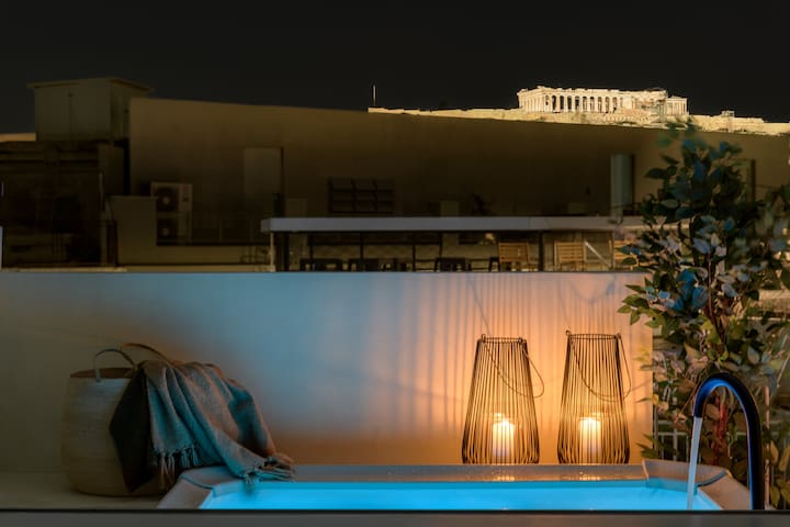 Bright Acropolis Loft Plunge Pool