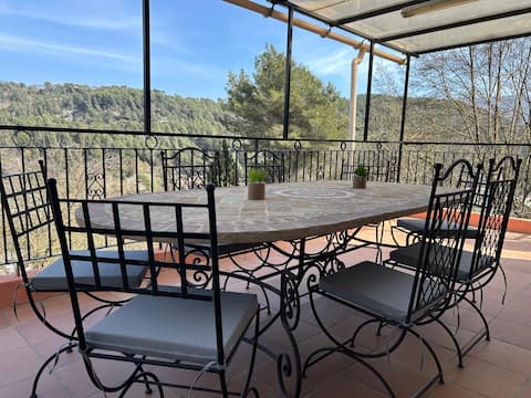 Family house 100 m2, 15 km from Nice, air conditioning, wifi