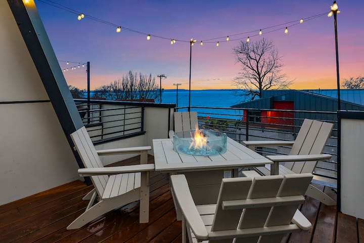 Stunning Beach+Mtn Views! Rooftop•Full AC•King Bed