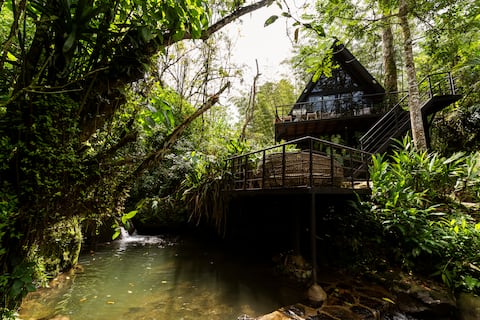 Entire estate, 3 tiny houses and natural pools!