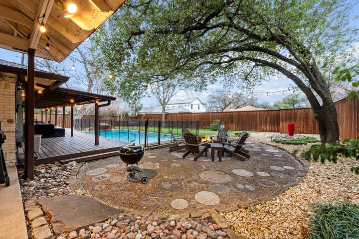 Preston Hollow 4BR Luxe Retreat | Pool + Firepit gallery image 3