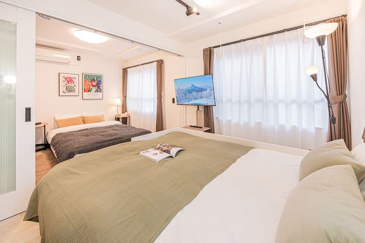 2 Beds Apt w/TV near Skytree, Easy to Transport