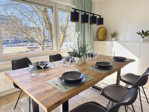 Panoramic view over the water