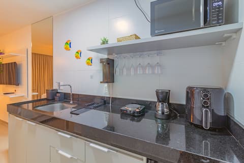 Airbnb em destaque: Flat 30 meters from the beach | Pool with panoramic view em Tamandaré