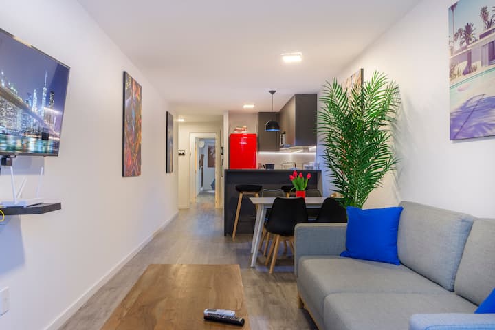 Pocitos Apartamento Lujo W/king Beds, 3 Tvs, Patio - Montevideo
