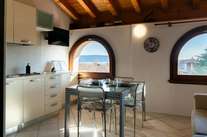 [Garda Lake View] - 1min From Lake - Wifi - A/c - Gargnano