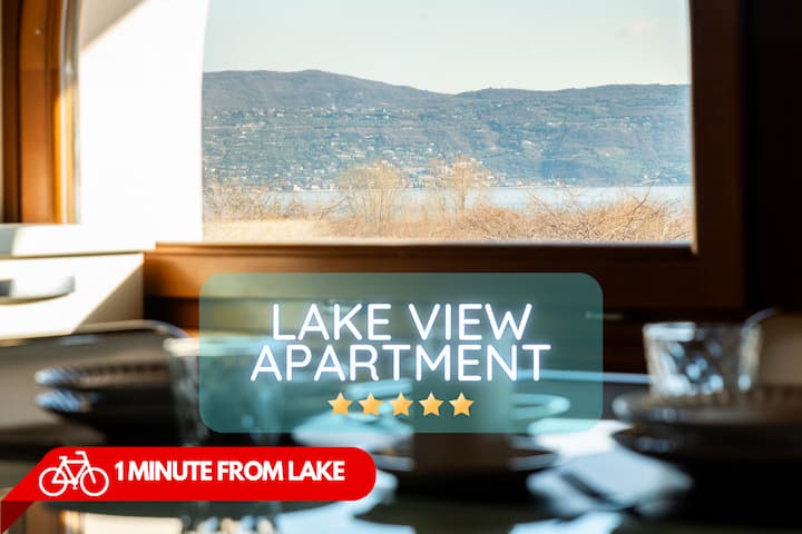 [Garda Lake View] - 1min From Lake - Wifi - A/c - Gardone Riviera