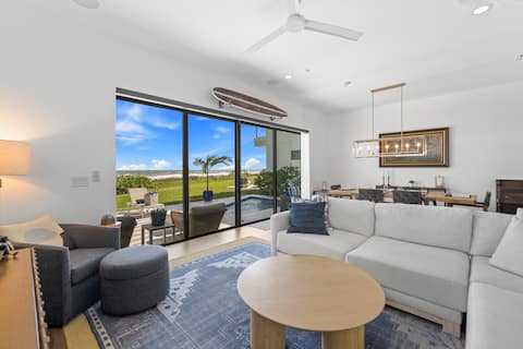 Popular Airbnb listing: Oceanfront 4BR Surfside Villa with private pool in Melbourne Beach