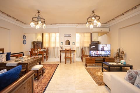 High-Ceiling Iconic Peaceful Dokki Khan.